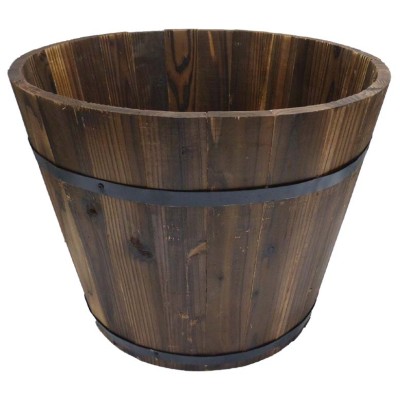 Grocery Display Wood Barrel