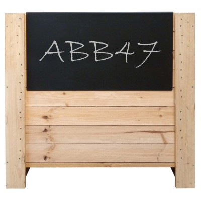 Black chalkboard - hangs on side of produce bin