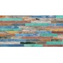 Mixed Old Painted Wood Deco-Slatwall
