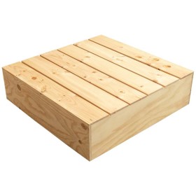 Grocery Display 3-Tier Wooden Platform Display