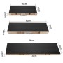 3 Piece Floating Honeycomb Board Wall Shelves - Black