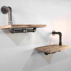 DIY Industrial Pipe Shelves Set of 2