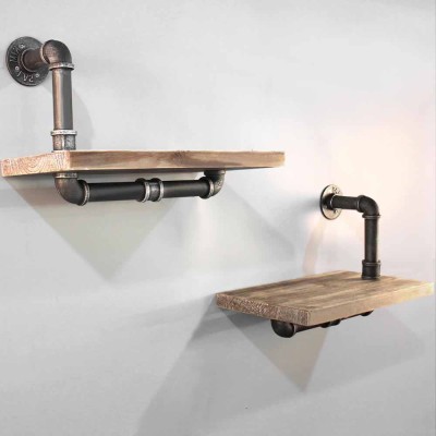 DIY Industrial Pipe Shelves Set of 2