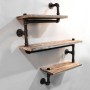 DIY Industrial Pipe Timber Shelves 3 levels Snake
