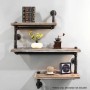DIY Industrial Pipe Timber Shelves 3 levels Snake