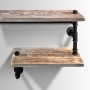 DIY Industrial Pipe Timber Shelves 3 levels Snake