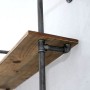 DIY Industrial Pipe Timber Shelves 5 levels Wide