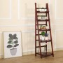 5 Tier Wooden Ladder Shelf Stand