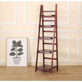 5 Tier Wooden Ladder Shelf Stand