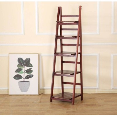 5 Tier Wooden Ladder Shelf Stand
