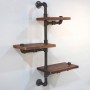 DIY Industrial Pipe Timber Shelves 3 levels