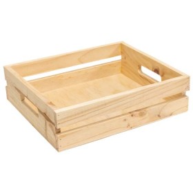 Wooden hamper with handles