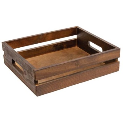 Wooden hamper with handles