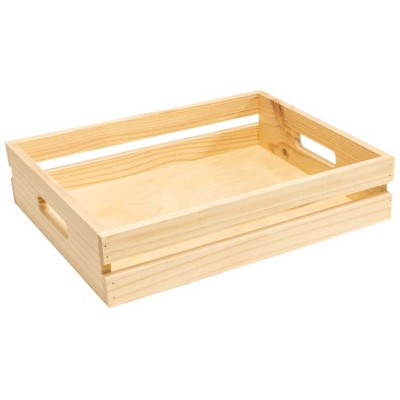 Wooden hamper with handles
