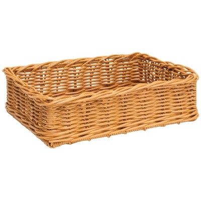 Grocery Display Rectangular Wicker Basket Square 