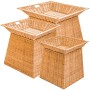 Square Wicker Basket Display Stand