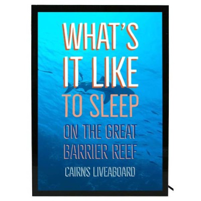 Light Box Sign Holder for Metal Gondolas