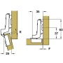 Concealed Hinge inset mounting, pair