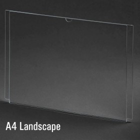 A4  Landscape Acrylic Display Sleeve Sign Holder