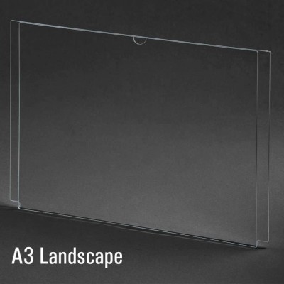 A3  Landscape Acrylic Display Sleeve Sign Holder