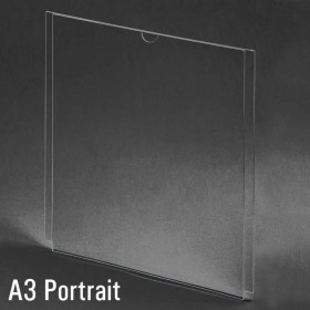 A3 Portrait Acrylic Display Sleeve Sign Holder