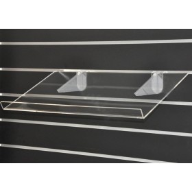 Acrylic Shelf with lip 25 deg