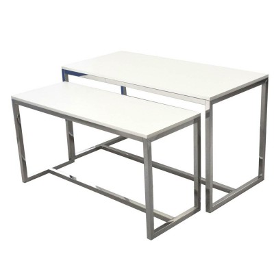 Nesting Tables Set of 2 White