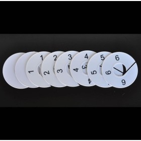 Size Divider for Clothing Racks, Set 3 (1,2,3,4,5,6,2xBlank)