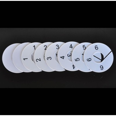 Size Divider for Clothing Racks, Set 3 (1,2,3,4,5,6,2xBlank)