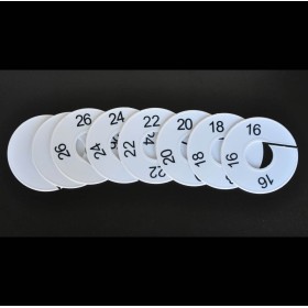 Size Divider for Clothing Racks, Set 5 (16,18,20,22,24,26,2xBlank)