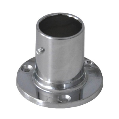 Flange for Round Tube 25mm Large Chrome