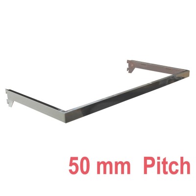 Wall Strip Hang Rail 50mm pitch Chrome