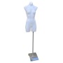 Female Plastic Torso with Base White