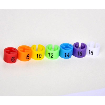 Size Marker for Hangers, Set 2 (6,8,10,12,14,16,18)