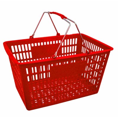 Plastic Shopping  Basket 29L Red
