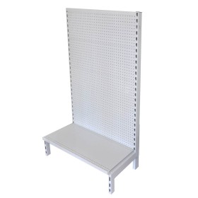 Single Sided Pegboard Gondola White