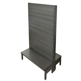 Double Sided Pegboard Gondola Black/Hammertone
