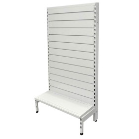 Single Sided Metal Slatwall Gondola White