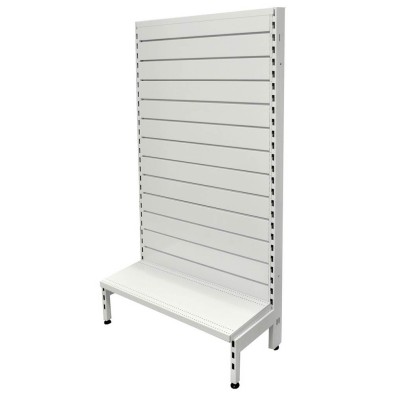 Single Sided Metal Slatwall Gondola White
