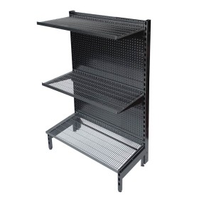 Black Gondola with Wire Shelves