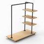 MARIO Stepped Clothes Rack Type C -  Black