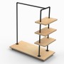 MARIO Stepped Clothes Rack Type C -  Black