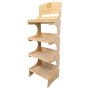 Rustic Shop Shelving Display SYDNEY 4 Tier with Lip