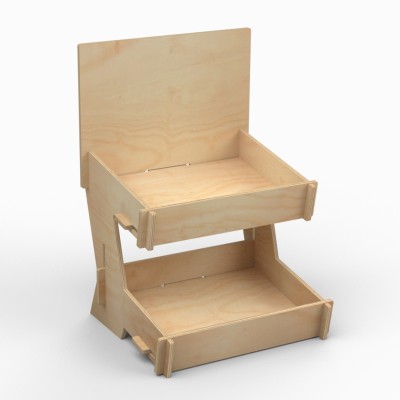 Timber Counter Display JAZZ 2 Tier