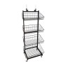Wire 4 Basket Stand Black