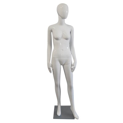 Premium Female Mannequin F19 Gloss White - EGG Face