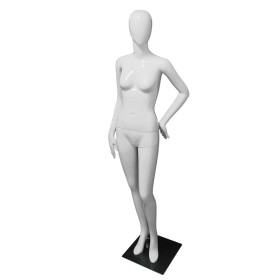 Premium Female Mannequin F26 Gloss White - EGG Face