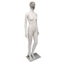 Premium Female Mannequin F49 White - Chrome Face