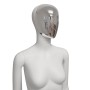 Premium Female Mannequin F49 White - Chrome Face
