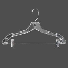 Clear Plastic Combination Hanger with clips